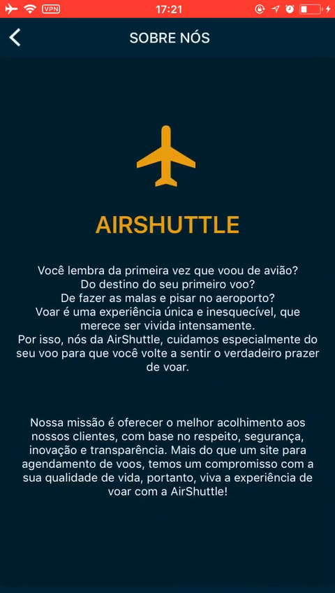 AirShuttle - Viagens e Turismo - Screenshot 2
